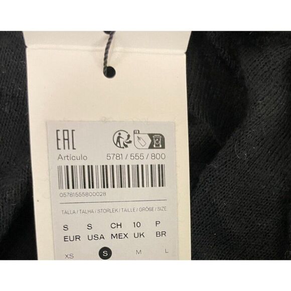 Massimo Dutti Womens Cashmere Sweater S Small Black Turtleneck 5781/555 NWT - Picture 5 of 9
